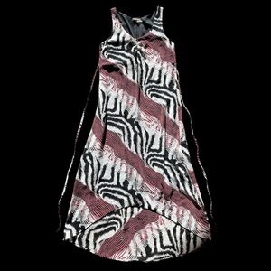 Midi multi-print dress